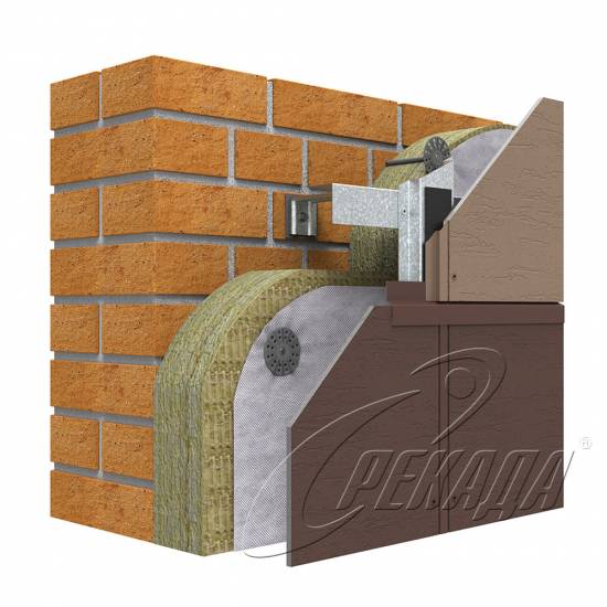 Фасадные системы - Подсистема оцинкованная Из фиброцемента Заклёпка/ саморез Видимый способ Горизонтально-вертикальная подконструкция