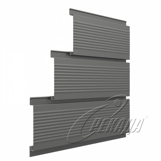 Линеарные панели для вентфасада - RAL 7005 открытый торец