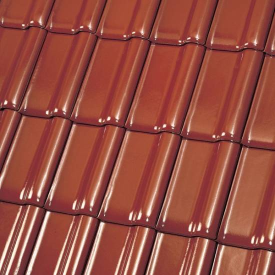 Керамическая черепица Roben Flandern Plus Кайенская блестящая ангоб