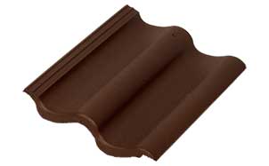 Цементно-песчаная черепица рядовая Sea Wave коричневый