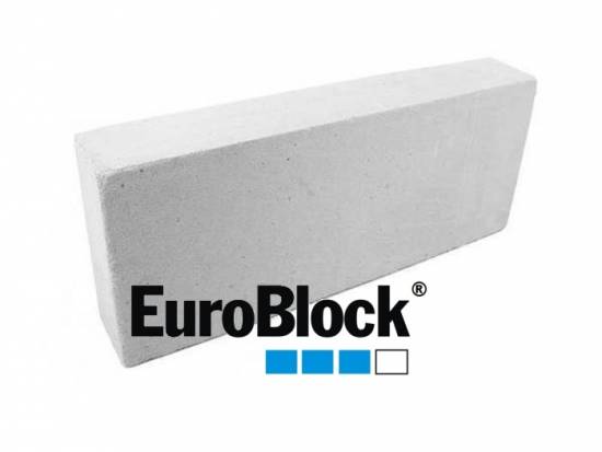 Блок газобетонный перегородочный 600*300*100мм B 3 D 500кг/м3 EuroBlock