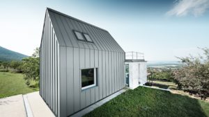 Алюминиевая кровля Система PREFALZ 43 Серый камень P.10 Prefa