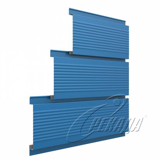 Линеарные панели для вентфасада - RAL 5015 открытый торец