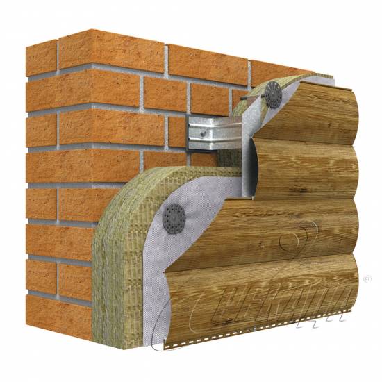 Фасадные системы - Подсистема оцинкованная Из металлосайдинга Заклепка/саморез Скрытый способ Вертикальная подконструкция