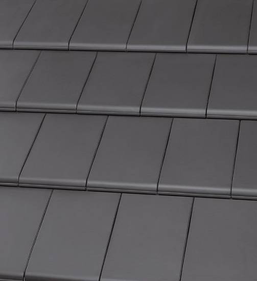 Рядовая черепица, BERGAMO, Schiefergrau (Антрацитовый, Серый), Röben