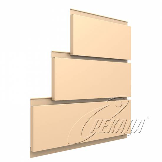 Линеарные панели для вентфасада - RAL 1015 закрытый торец