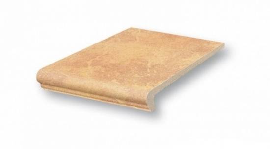 Клинкерная ступень фронтальная Roccia 834 giallo Stroeher 240x340x35/12 мм