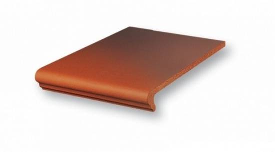 Клинкерная ступень фронтальная Terra 316 patrizierrot Stroeher 240x340x35/12 мм