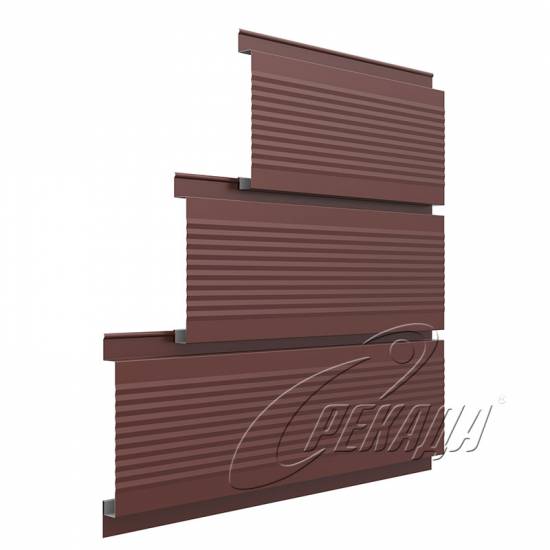 Линеарные панели для вентфасада - RAL 3009 открытый торец