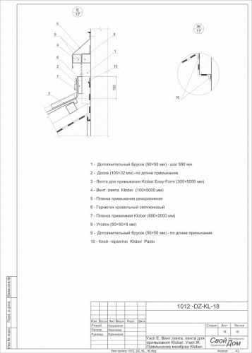 Вентиляционная лента пвх, красная, KLOBER