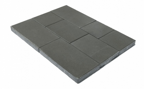 Плитка тротуарная BRAER Триада серый 300/450/600*60 мм