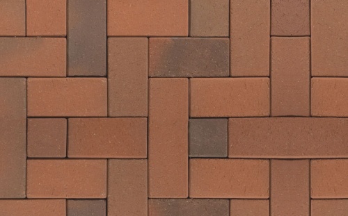 Клинкерная тротуарная брусчатка ABC Recker-bunt, 200х100х40 мм